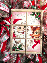 Load image into Gallery viewer, Santa and Rudolph Christmas Wreath, Christmas Decor, Traditional Christmas Wreath