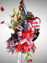 Load image into Gallery viewer, Patriotic Wreath, Military Wreath, Memorial Day, Veteran Gift