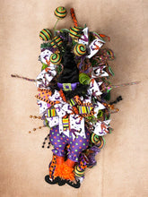 Load image into Gallery viewer, Whimsical Witch Swag, Witch Wreath, Halloween Decor