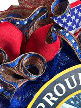 Load image into Gallery viewer, Proud Military Veteran Wreath, Military Wreath, Patriotic