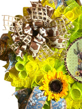 Load image into Gallery viewer, Cowgirl Boots Wreath, Farmhouse Decor, Boots and Sunflower, Western Decor