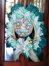 Load image into Gallery viewer, Happy Easter Wreath, Easter Wreath, Easter Decor, Bunny Egg Wreath