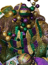 Load image into Gallery viewer, Mardi Gras Wreath, Mardi Gras Decor, Fat Tuesday Celebration