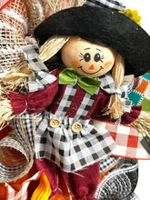 Load image into Gallery viewer, Fall Wreath, Thanksgiving Wreath, Scarecrow Wreath, Fall Decor, Thanksgiving Decor