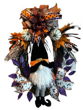 Load image into Gallery viewer, Gnome Witch, Gnome Halloween Wreath, Halloween Decor