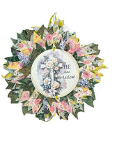 Load image into Gallery viewer, He Has Risen Wreath, Ribbon Wreath, Easter Decor, Religious
