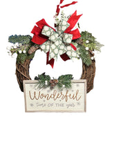 Load image into Gallery viewer, It’s the Most Wonderful Time of the Year Wreath, Christmas Wreath, Christmas Decor, Winter Decor