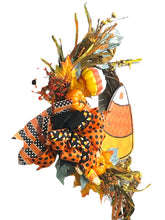 Load image into Gallery viewer, Candy Corn Wreath, Halloween Wreath, Halloween Decor