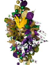 Load image into Gallery viewer, Mardi Gras Swag, Mardi Gras Decor, Fat Tuesday