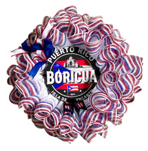 Load image into Gallery viewer, Boricua Wreath, Puerto Rico Wreath, Puerto Rico Decor
