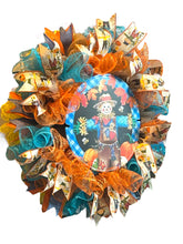 Load image into Gallery viewer, Scarecrow Wreath, Fall Wreath, Autumn Decor, Thanksgiving Wreath