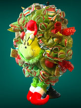 Load image into Gallery viewer, Green Monster Wreath, Christmas Wreath, Christmas Decor