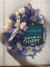 Load image into Gallery viewer, Hanukkah Wreath, Hanukkah Holiday Decor