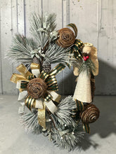 Load image into Gallery viewer, Angel Grapevine Wreath, Christmas Angel Wreath, Winter Angel Wreath