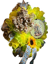 Load image into Gallery viewer, Cowgirl Boots Wreath, Farmhouse Decor, Boots and Sunflower, Western Decor