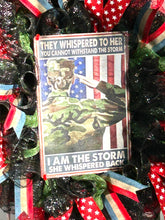 Load image into Gallery viewer, Female Soldier Wreath, Military Wreath, Patriotic Decor, Veteran Gift