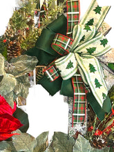 Load image into Gallery viewer, Poinsettia and Pinecone Wreath, Winter Wreath, Christmas Wreath, Christmas Decor
