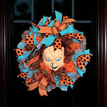 Load image into Gallery viewer, Scary Halloween Wreath, Halloween Decor