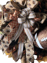 Load image into Gallery viewer, Football Wreath, Football Decor, Fall Sports Decor