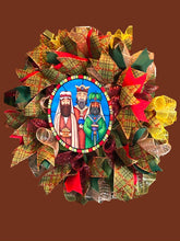 Load image into Gallery viewer, Three Kings Christmas Wreath, Religious Christmas, Christmas Decor