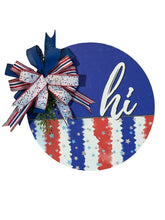 Load image into Gallery viewer, Patriotic Door Hanger, Red, White and Blue, Patriotic Decor, 4th of July, Stars and Stripes