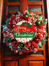 Load image into Gallery viewer, Merry Christmas Wreath, Christmas Decor, Christmas Wreath
