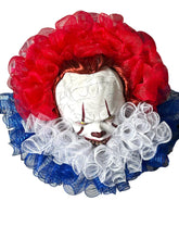 Load image into Gallery viewer, Scary Clown Wreath, Halloween Wreath, Horror Halloween, Scary Halloween Decor
