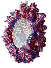 Load image into Gallery viewer, Military Veteran Wreath, Veteran Gift, Patriotic