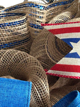 Load image into Gallery viewer, Patriotic Wreath, Veteran Wreath, Military Wreath, Memorial Day Wreath, Patriotic Decor