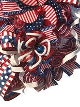 Load image into Gallery viewer, Patriotic Swag, Red White and Blue, Patriotic Decor, 4th of July, America Celebration