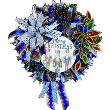 Load image into Gallery viewer, Nutcracker Merry Christmas Wreath, Christmas Decor, Nutcracker Christmas