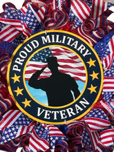 Load image into Gallery viewer, Military Veteran Wreath, Veteran Gift, Patriotic