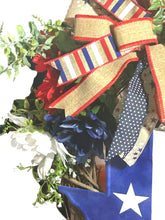 Load image into Gallery viewer, Patriotic Wreath, Texas Flag Wreath, Home Decor