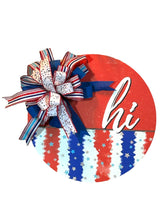Load image into Gallery viewer, Patriotic Door Hanger, Red, White and Blue, Patriotic Decor, 4th of July, Stars and Stripes
