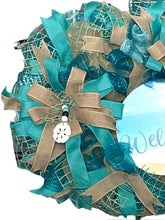 Load image into Gallery viewer, Welcome Wreath, Nautical Wreath, Beach House, Lake House, Summer Wreath