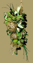 Load image into Gallery viewer, St. Patrick’s Day Swag, St. Patrick’s Day Decor, St. Paddy’s Day, Green and Gold Decor, Festive Irish Decor