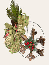 Load image into Gallery viewer, Pinecone Christmas Wreath, Christmas Decor, Rustic Christmas