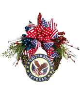 Load image into Gallery viewer, United States Veteran Wreath, Military Wreath, Patriotic, Veteran Gift