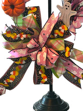 Load image into Gallery viewer, Pink Ghost Halloween Wreath, Halloween Wreath, Pink and Black Halloween Decor
