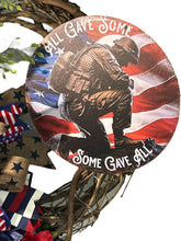 Load image into Gallery viewer, Military Wreath, Patriotic Wreath, Veteran Gift, Patriotic Decor