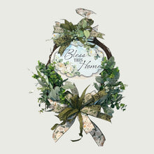 Load image into Gallery viewer, Bless This Home Wreath, Everyday Wreath, Grapevine Wreath, Religious Decor