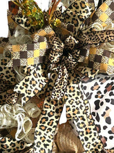 Load image into Gallery viewer, Fall Wreath, Leopard Pumpkin Fall Wreath, Autumn Decor