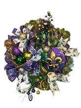 Load image into Gallery viewer, Mardi Gras Wreath, Mardi Gras Decor, Fat Tuesday Celebration