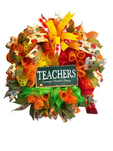Load image into Gallery viewer, Teachers Encourage Tomorrow’s Dreams, Teacher Wreath, Classroom Decor, Teacher Gift