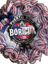 Load image into Gallery viewer, Boricua Wreath, Puerto Rico Wreath, Puerto Rico Decor