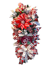 Load image into Gallery viewer, Peppermint Candy Swag, Christmas Wreath, Christmas Candy, Candy Theme Christmas, Christmas Decor