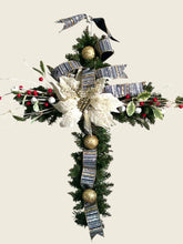 Load image into Gallery viewer, Christmas Cross Decor, Religious Decor, Christmas Decor