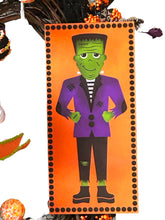 Load image into Gallery viewer, Frankenstein Halloween Wreath, Halloween Decor, Monster Wreath