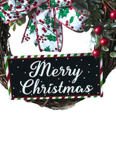 Load image into Gallery viewer, Merry Christmas Wreath, Red Berries Christmas, Christmas Decor, Christmas Wreath