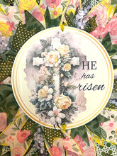 Load image into Gallery viewer, He Has Risen Wreath, Ribbon Wreath, Easter Decor, Religious